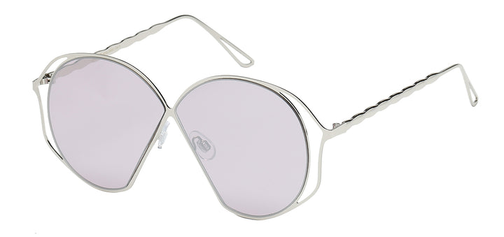 Giselle 8GSL28091 Haute Couture Gibbous Frame with Wave Pattern Temple Women's Sunglasses