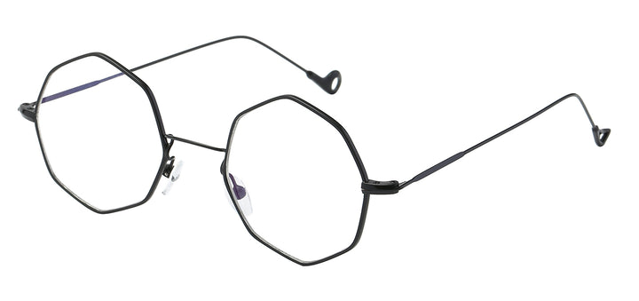 Nerd Eyewear NERD-088 Trendy Metal Octagonal Frame Fashion Accessory Clear Lens Glasses