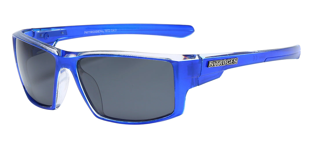 Polarized Nitrogen PZ-NT7072 Slim Profile Two Tone Polycarbonate Wrap Unisex Shades