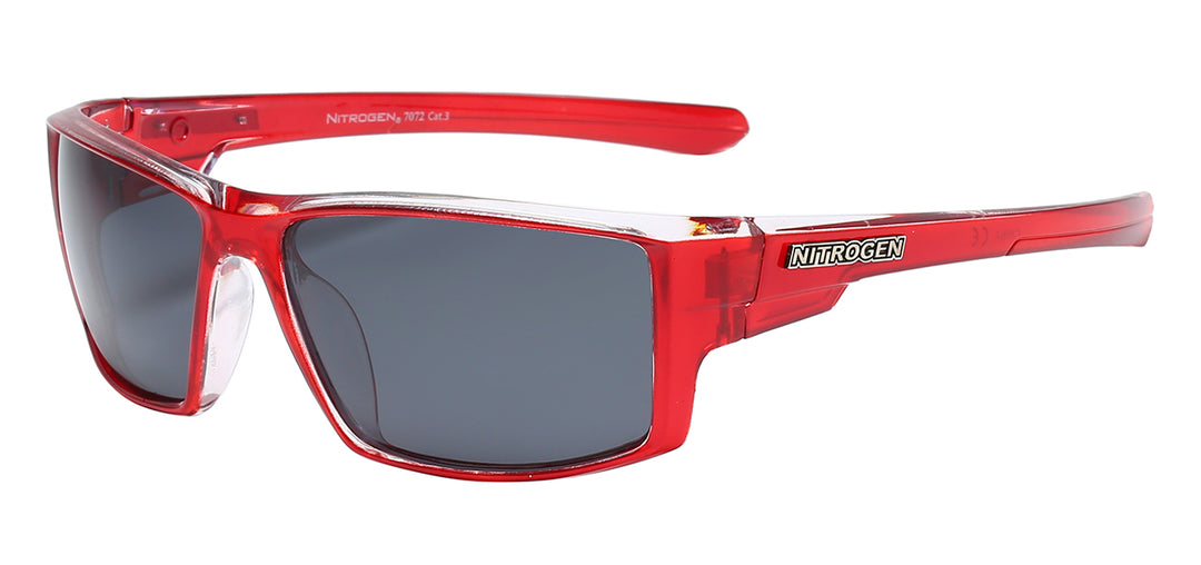 Polarized Nitrogen PZ-NT7072 Slim Profile Two Tone Polycarbonate Wrap Unisex Shades