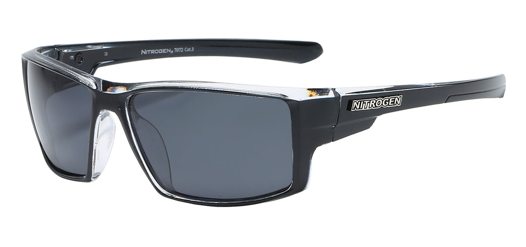 Polarized Nitrogen PZ-NT7072 Slim Profile Two Tone Polycarbonate Wrap Unisex Shades