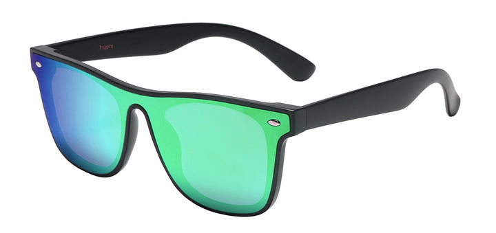 American Classic 712078 Iconic One Piece Panel Lens Square Polymer Frame Unisex Sunglasses